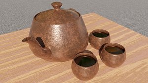 old tea pot 3D