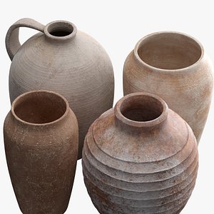 Artisan Hand Painted Vases 3D