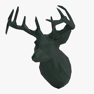 3D stag head