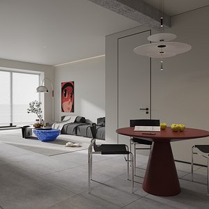 3D Modern Apartment Interior Scene 4
