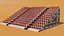 Bleacher-Tribune Low Poly Modell für Gym-Arena-Stadion