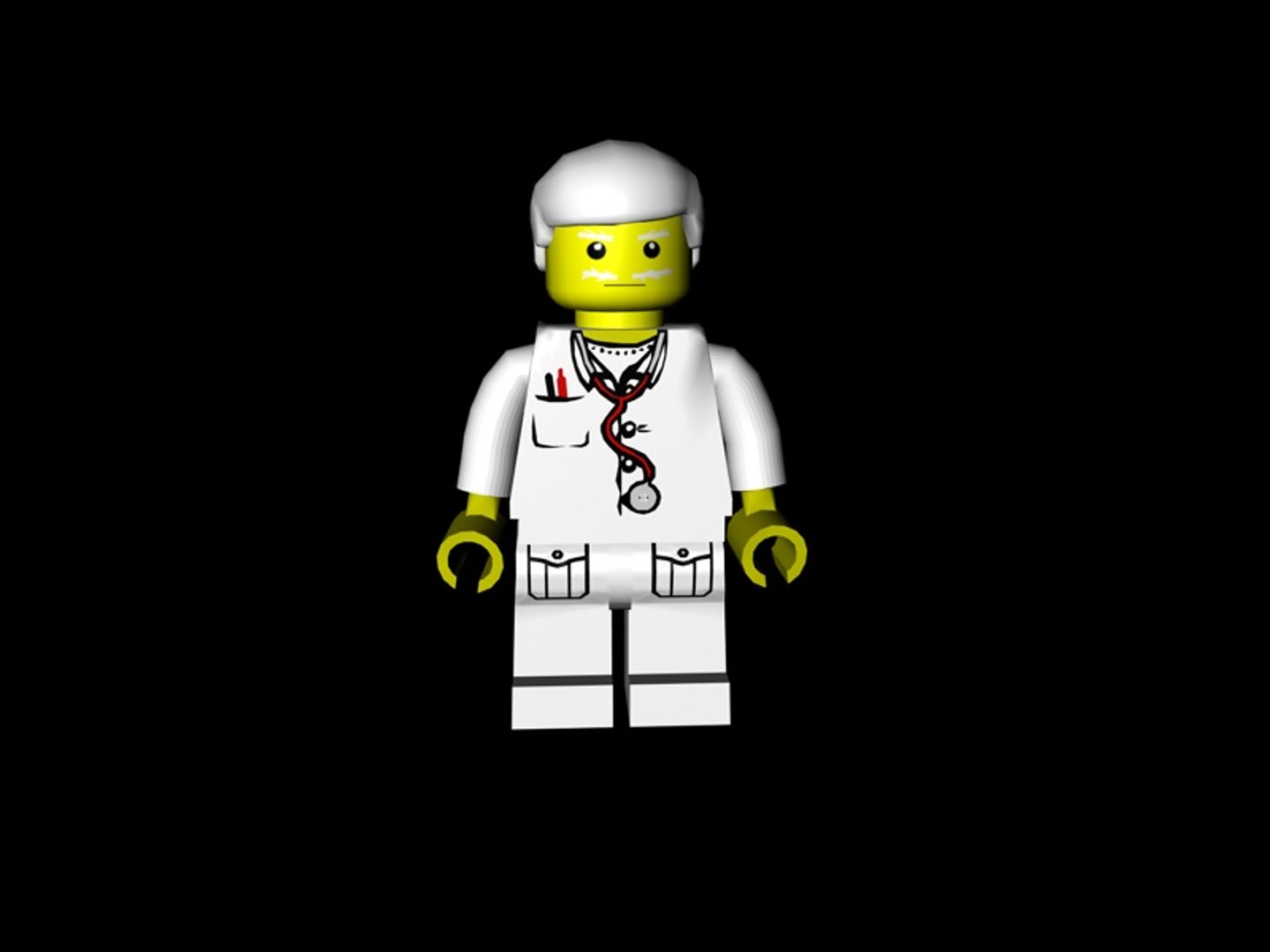 free lego doctor 3d model