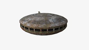 3D model Alien Spaceship UFO A11 Abandoned - Sci Fi Spacecraft Design