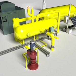 3d model gas pump equipment