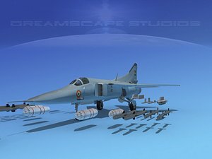 mig-27 flogger india 3d max
