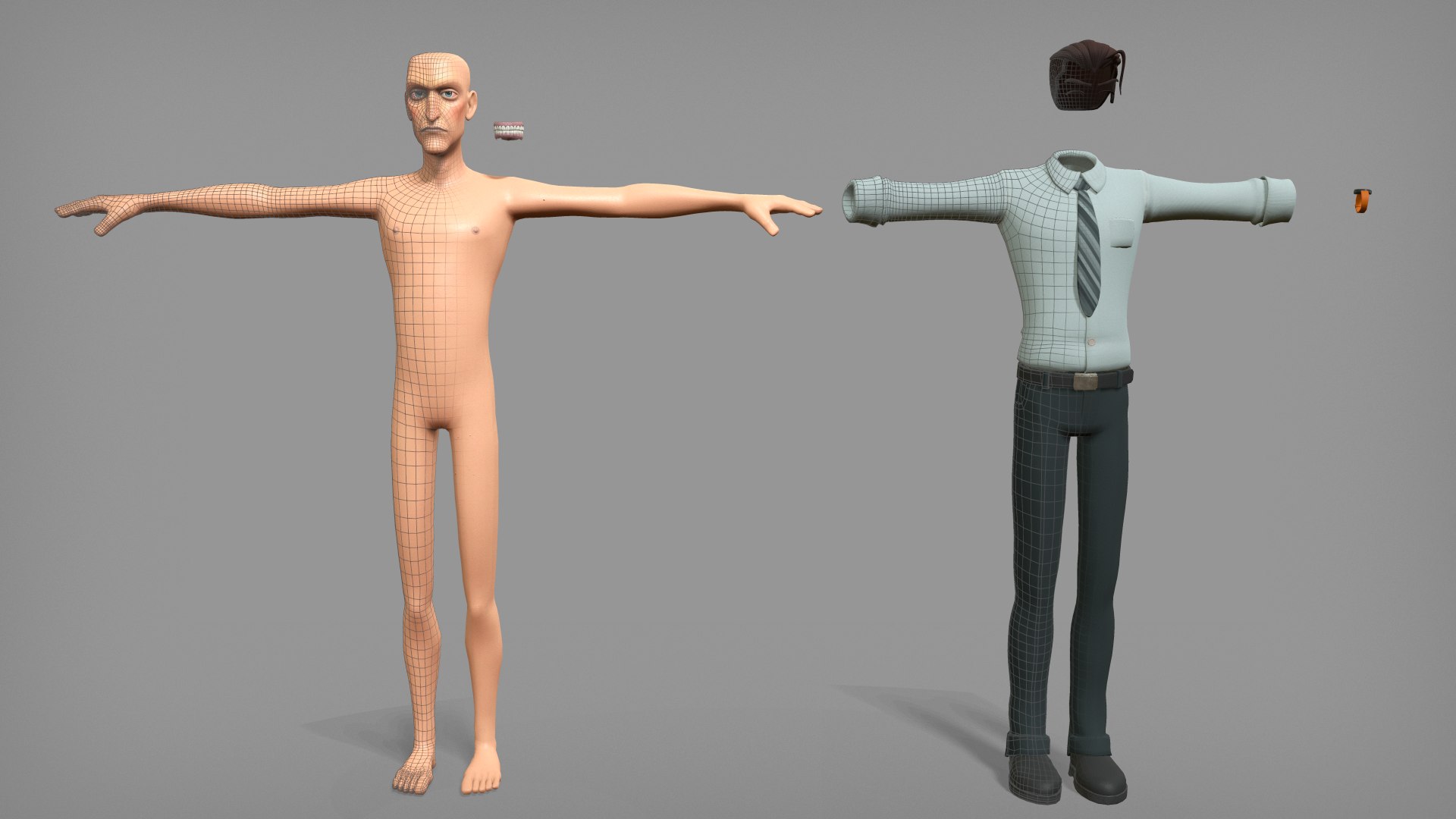 3D Cartoon Male Character Patrick Base Mesh - TurboSquid 1916766