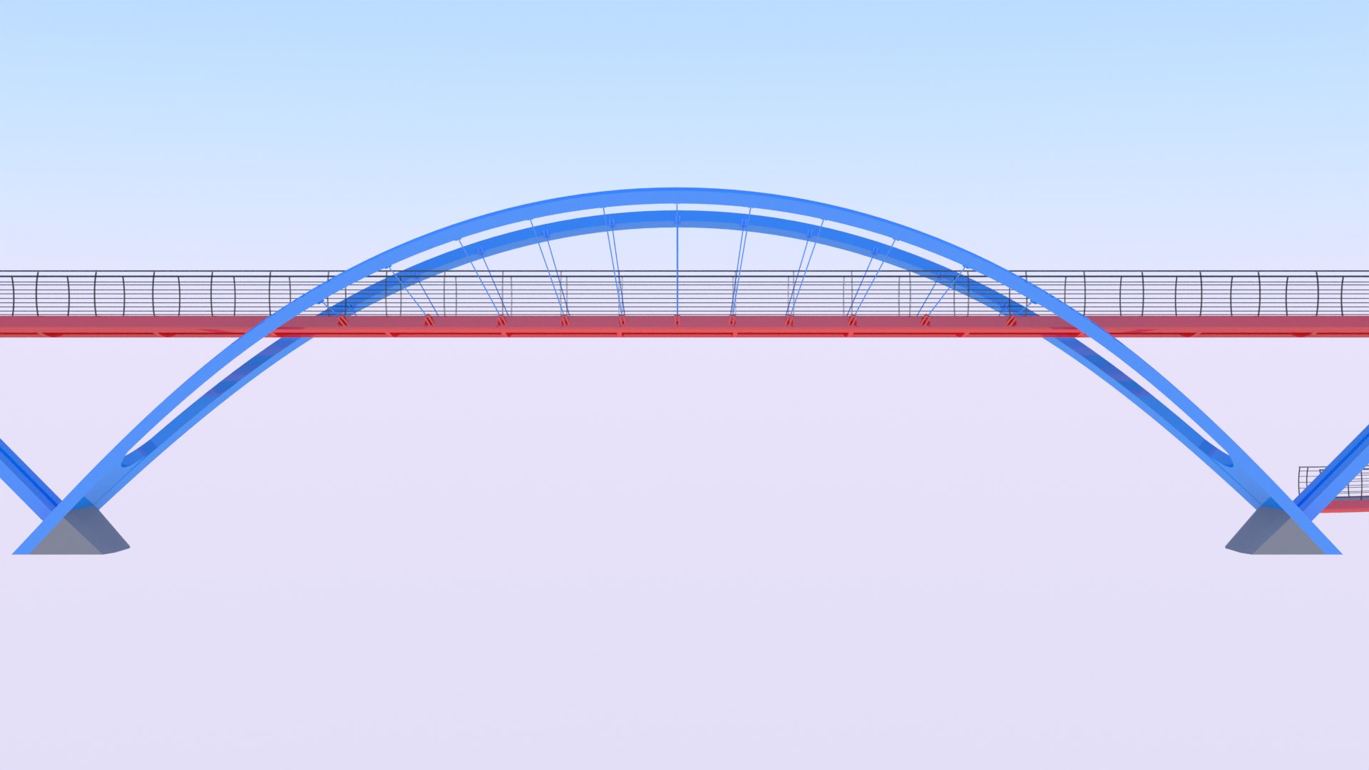 Bus Stop And Pedestrian Bridge 3D Model - TurboSquid 2191197