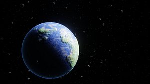 Procedural Geometry Node Earth 3D model 3D model