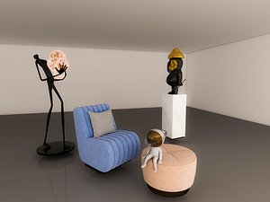 armchair and objects