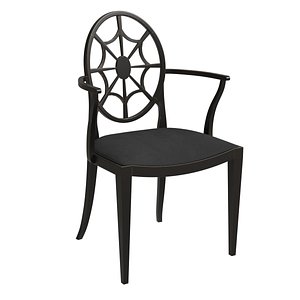 3D Rose Uniacke Spider Back  Armchair Edwin Lutyens model