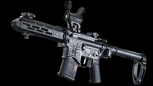 3D model weaponry firearm rifle