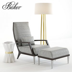bakers jasper lounge chair 3D