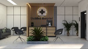 Reception Area OBJ 3D model