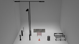 3d street lights
