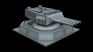 starship laser canon 3D model