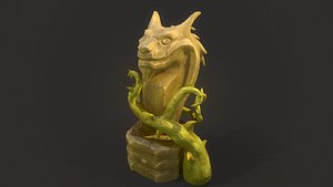 stylized statue 3D model
