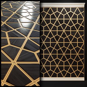 Wooden panel. 3d "2"