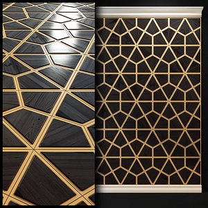 Wooden panel. 3d "2"