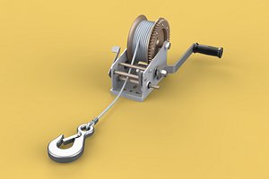 MANUAL ROTARY HAND CRANK WINCH HOIST WIRE ROPE SLING LIFT CRANE