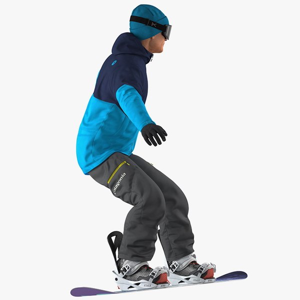 snowboard man snow board 3D model