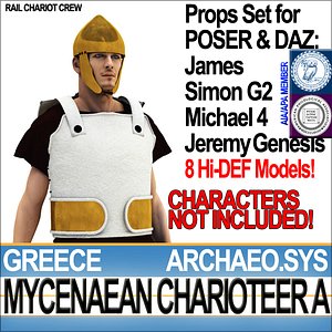 3d props set daz poser model