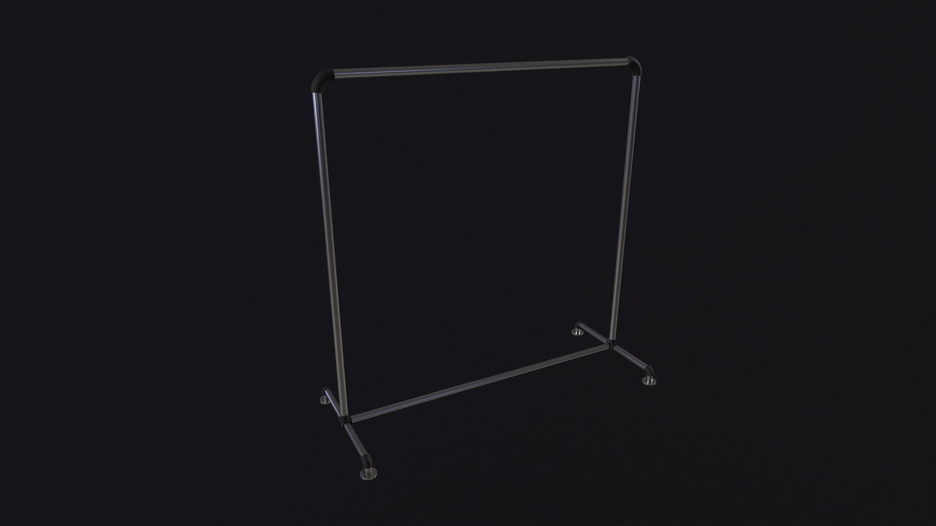 Single Bar Clothing Rack 3D Model TurboSquid 2163594