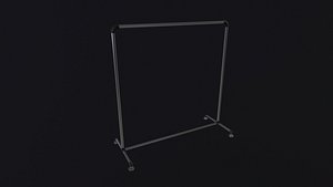 Single bar clothing rack