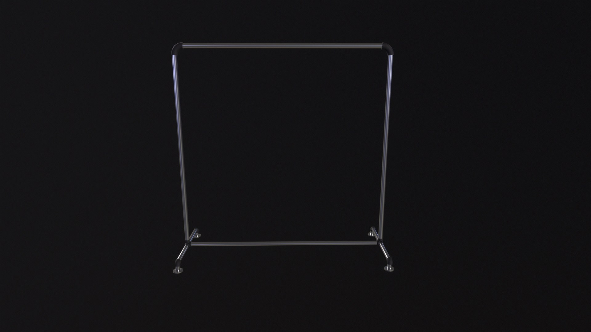 Single Bar Clothing Rack 3D Model TurboSquid 2163594