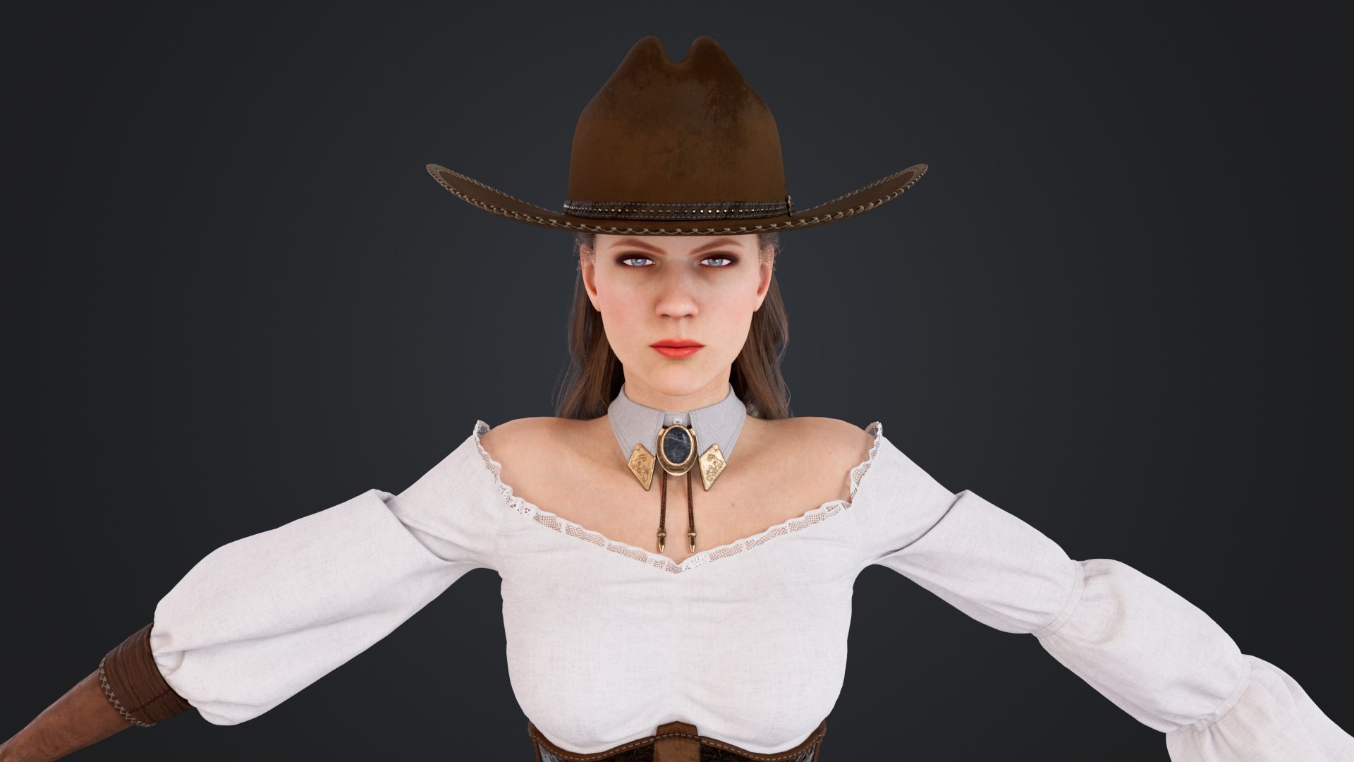 3D model Cowboy Girl https://p.turbosquid.com/ts-thumb/vT/OXrf8R/PQ/cowboygirl_112/jpg/1751599975/1920x1080/fit_q87/3ee66fe59b810f26fce373baf801b1ee8b9c8181/cowboygirl_112.jpg
