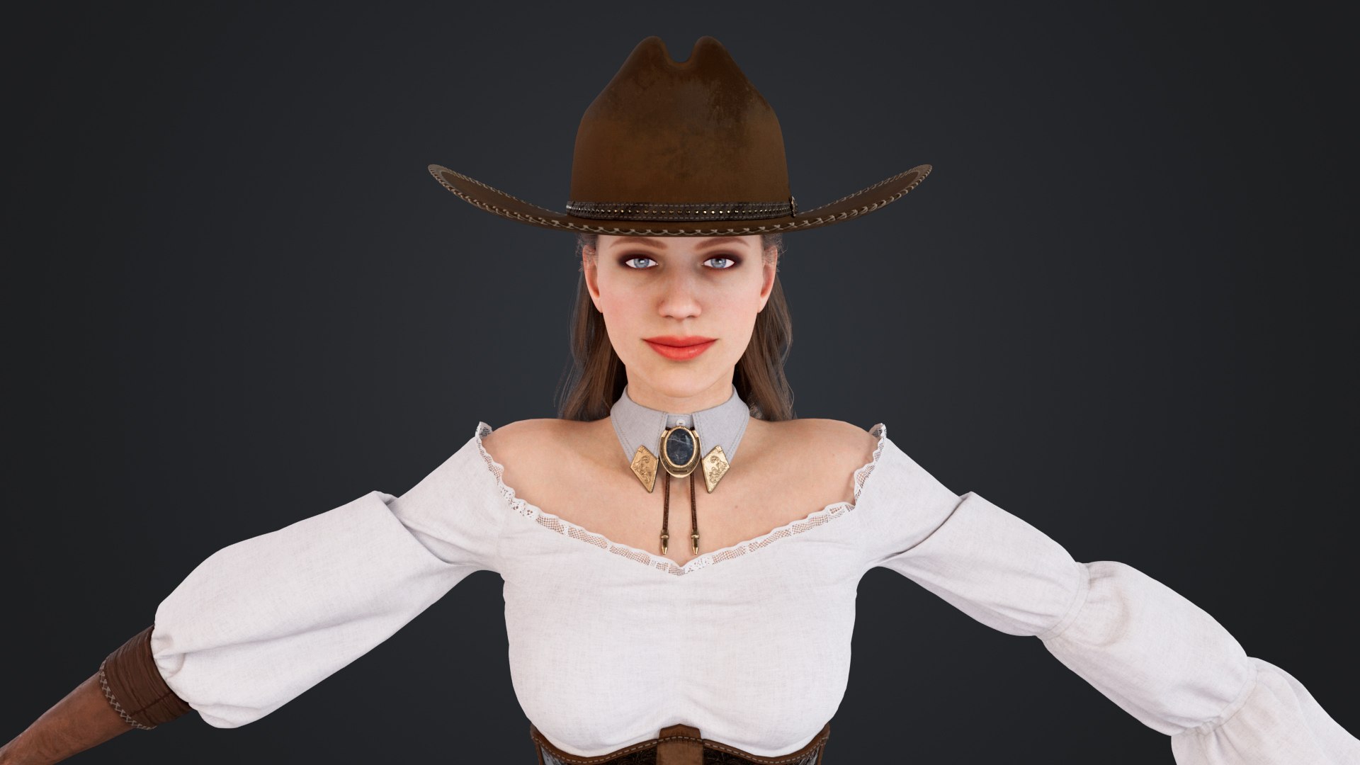 3D model Cowboy Girl https://p.turbosquid.com/ts-thumb/vT/OXrf8R/hr/cowboygirl_111/jpg/1751599974/1920x1080/fit_q87/72c6ce3ecb35a6911bb2c15120da8cf354e31bd3/cowboygirl_111.jpg