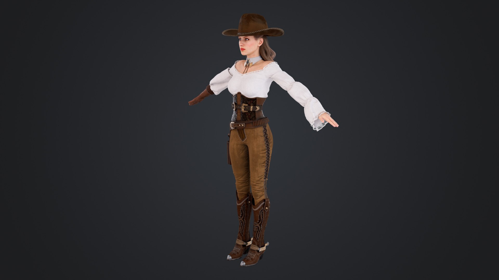 3D model Cowboy Girl https://p.turbosquid.com/ts-thumb/vT/OXrf8R/vS/cowboygirl_102/jpg/1751599969/1920x1080/fit_q87/1a67cff5b62aaf6f64a99e16f6a3e798c1f3b158/cowboygirl_102.jpg