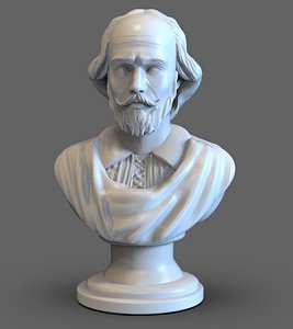 3D William Shakespeare Bust