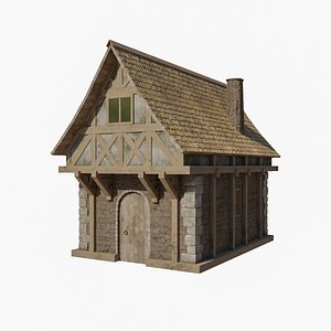 3D Medieval house by Nikdox model