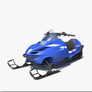 3D Snowmobile Yamaha SRX 100 model
