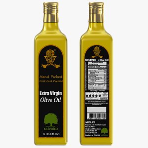 Olive Oil Bottle 3D model