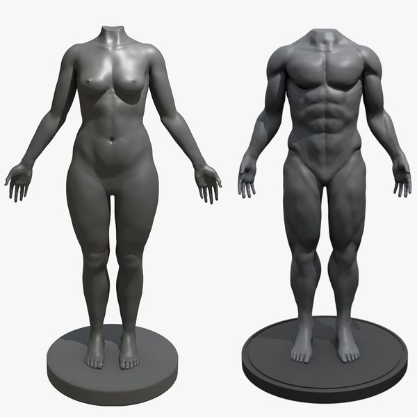 mannequin combo male female 3D