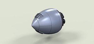 engine fantasy rocket 3D model