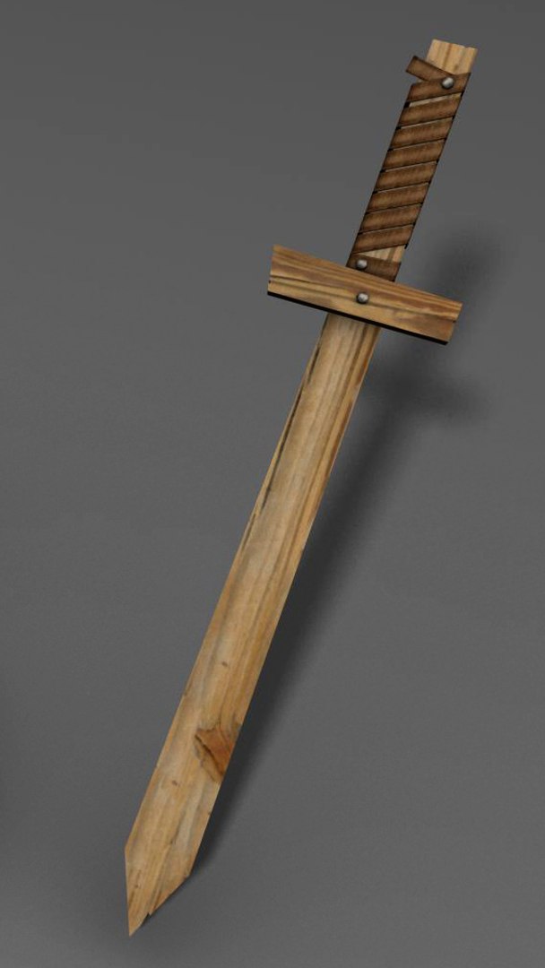 Wooden Sword 3d Model