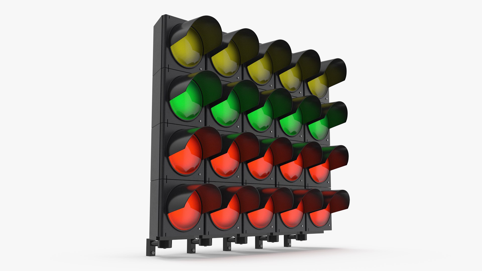 Racing Start Lights On 3D model preview