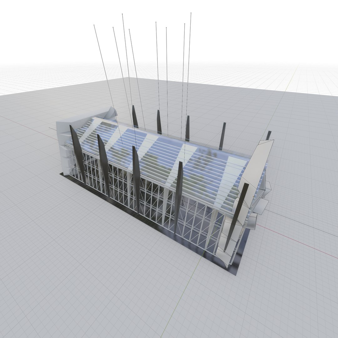 3D 3D Sci Fi Exhibition Abstract Concept Hall Inteiror Clear 3D Model ...