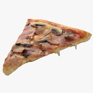 3D Realistic Pizza Piece 4 model