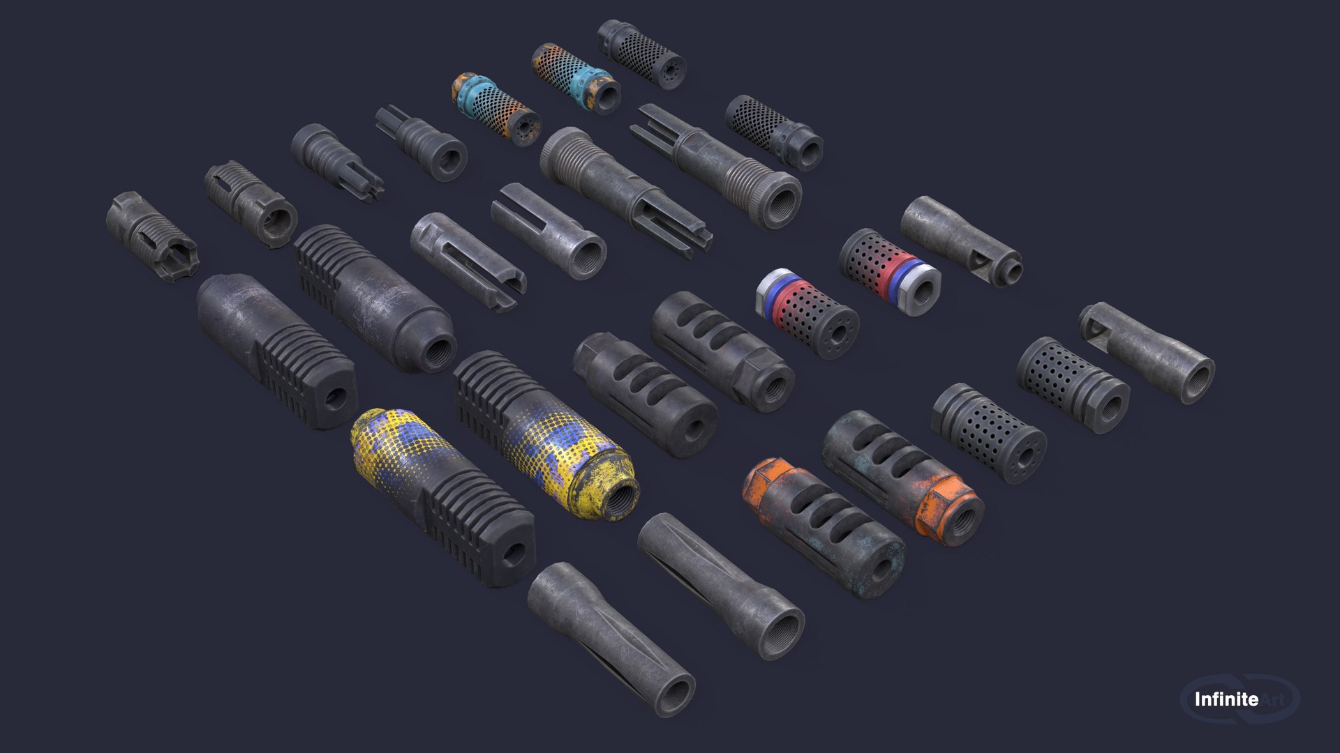 Flash-Hider suppressor model https://p.turbosquid.com/ts-thumb/vT/uIg4sj/Do/4/jpg/1649658891/1920x1080/fit_q87/aed070c8f2868ce6f5f938c6a6bab41e150fb81c/4.jpg