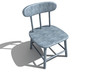chair old wooden 3ds