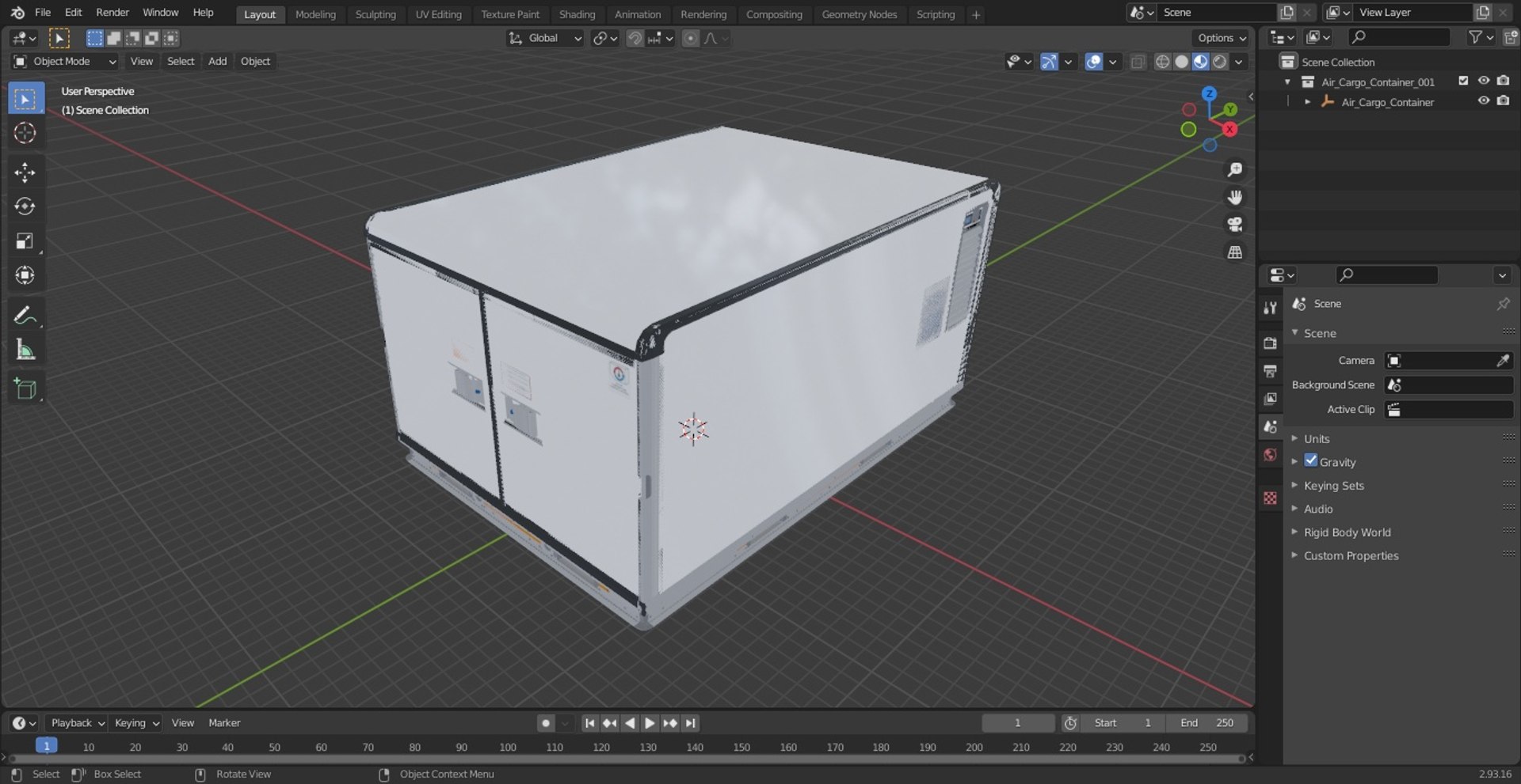 Air Cargo Container 3D model - TurboSquid 2051614