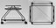 food trolley beverage cart 3d model