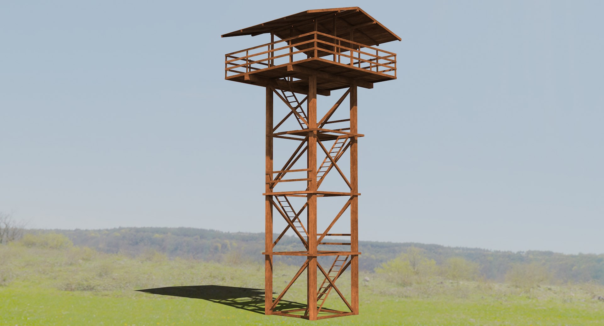 3D Watch Tower Model - TurboSquid 1238697