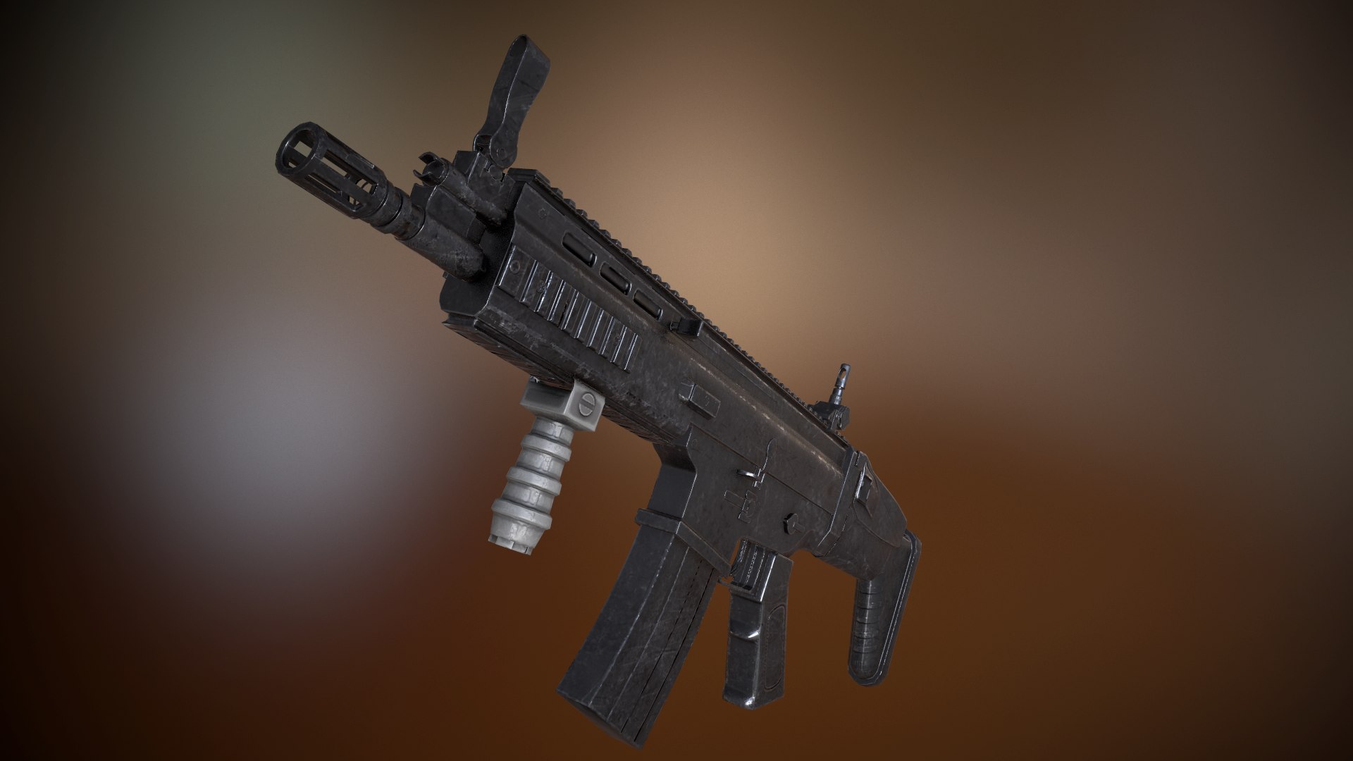 Scar H Assault Rifle 3D Model - TurboSquid 1167447