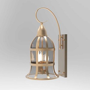 Wall copper classic Light E14 Bulb 3 chandelier 3D model