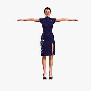 3D cheongsam girl