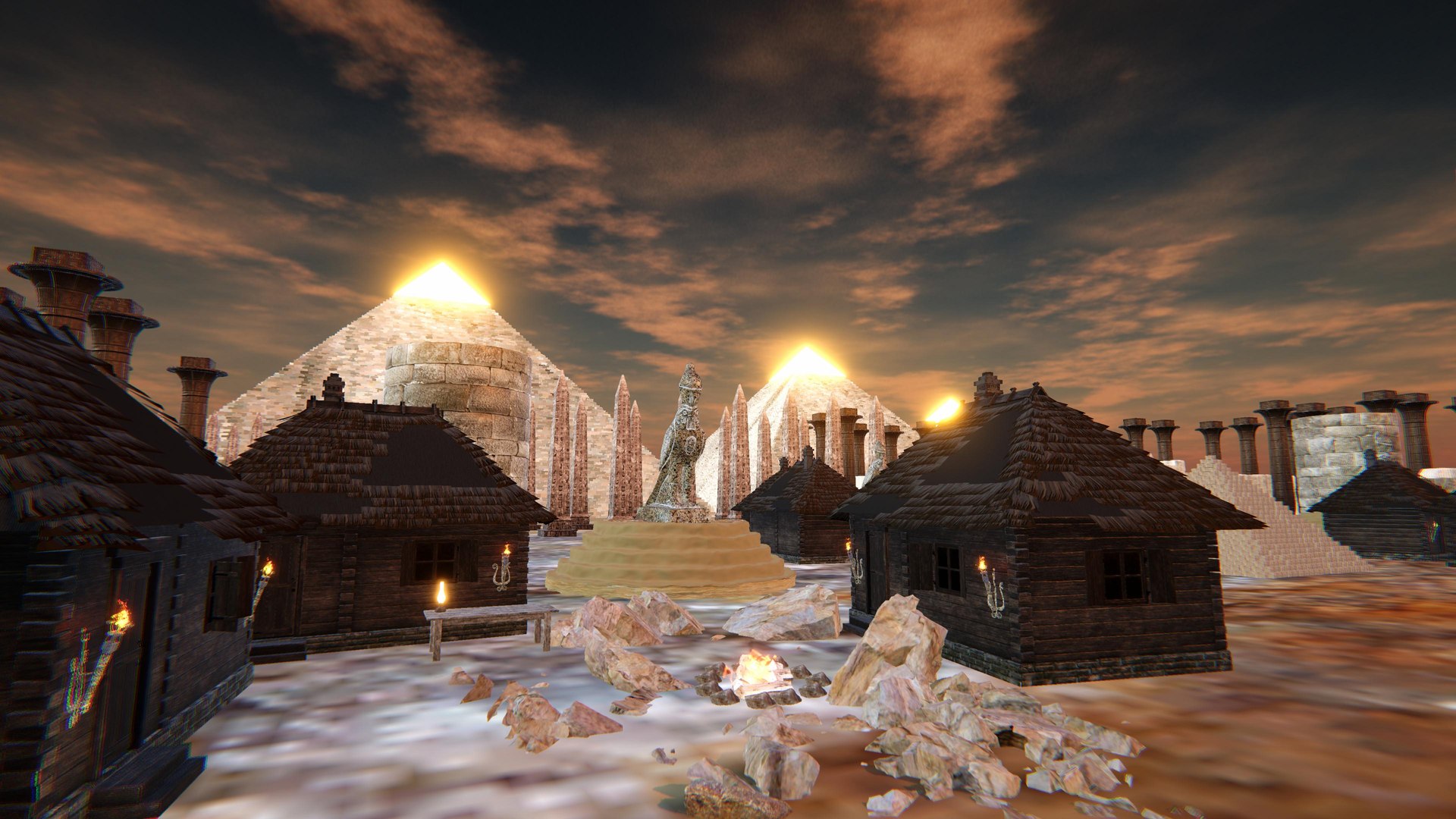 Ancient Egypt City Pack With Unity Asset Ready 3D Model - TurboSquid ...